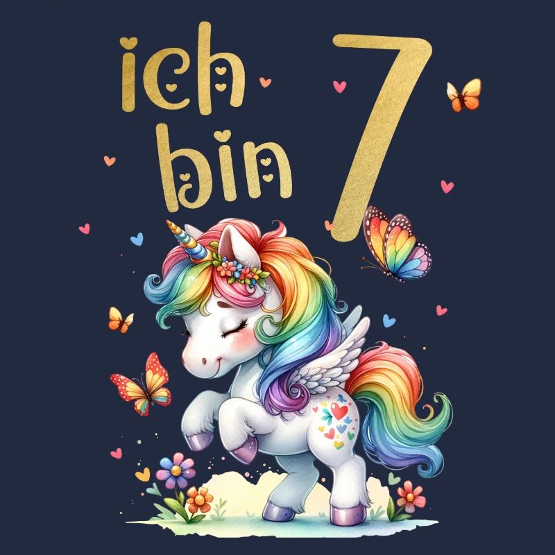 Geburtstag 7 Einhorn Siebter Geburtstag Mädchen 7