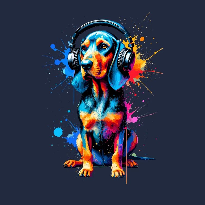 Casque Splash Art coloré Plott Hound Plott
