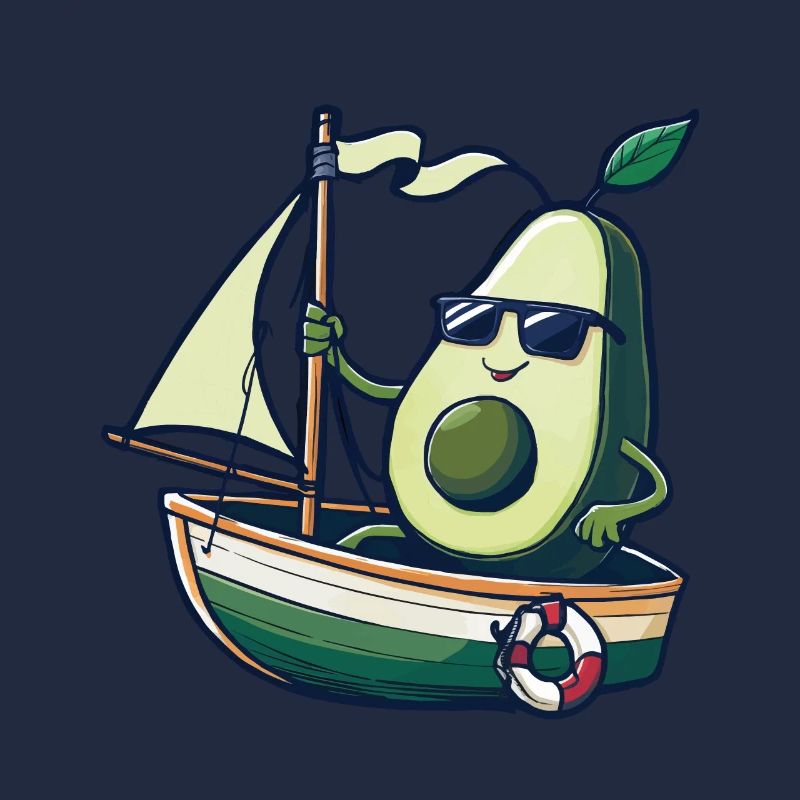 Obst Avocado Bootfahren Geschenk