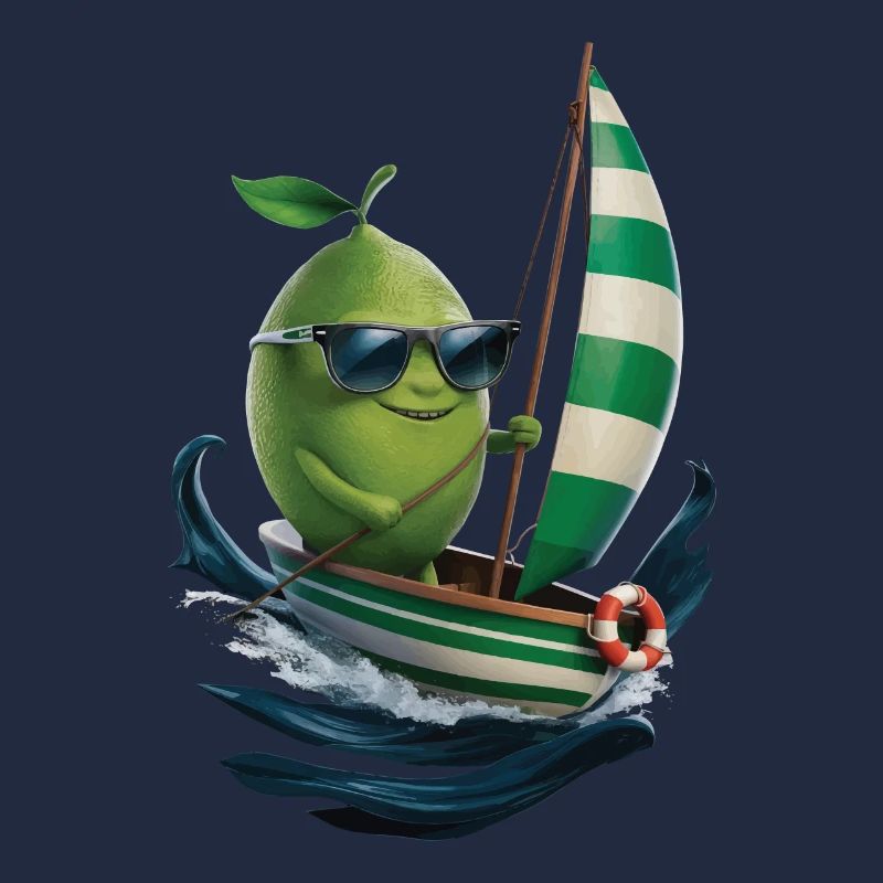 Frucht Limette Bootfahren Geschenk