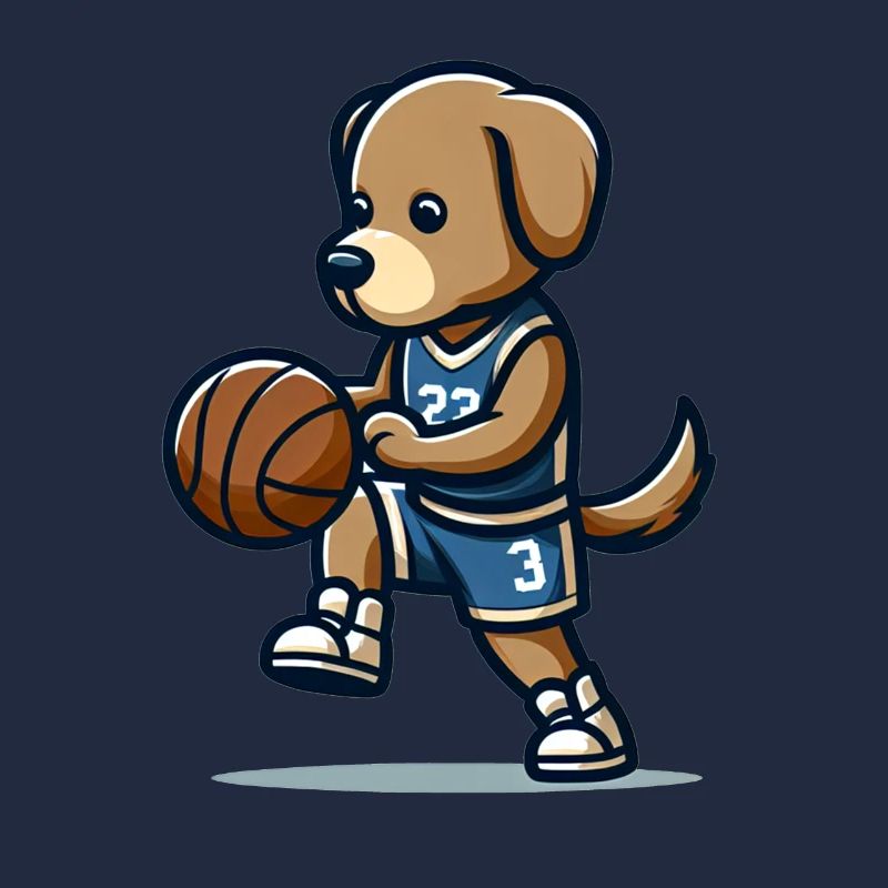 Chien de basketteur mignon