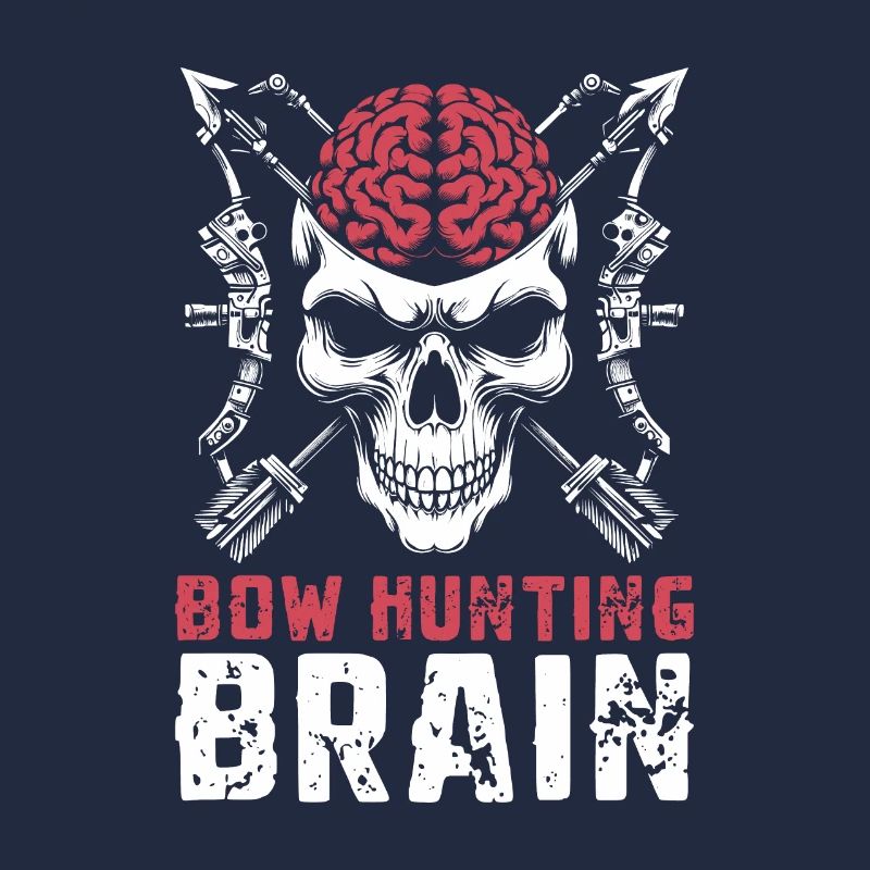 Bogenjagd Bogenjäger Schädel Bow Hunting Brain