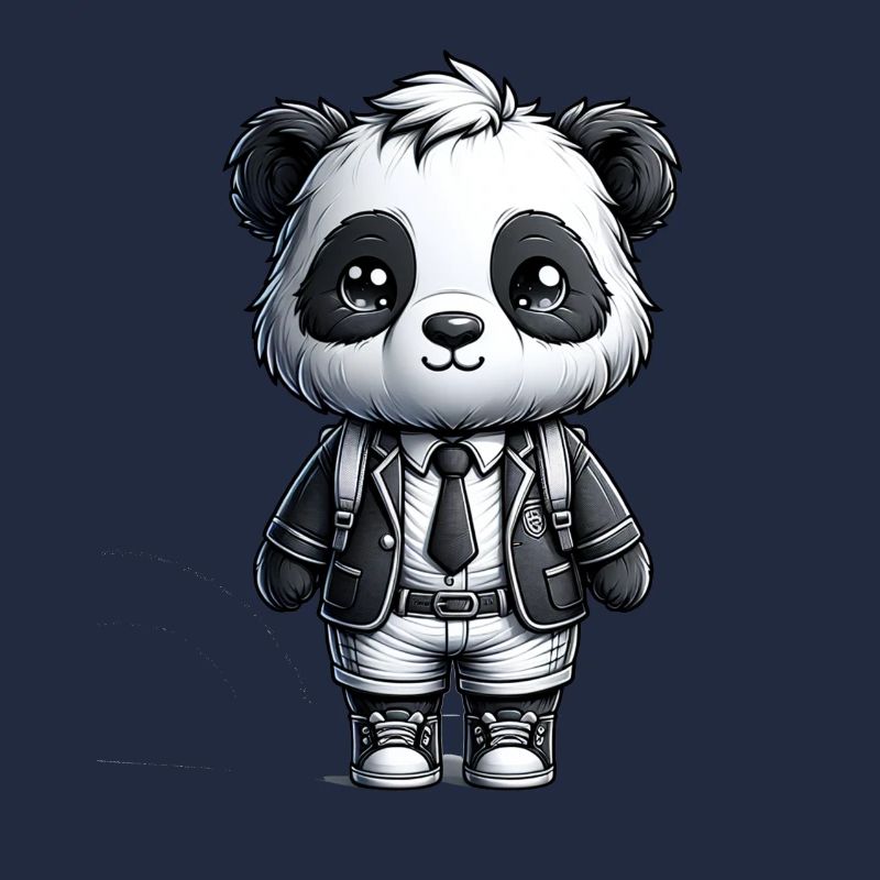 Mignon écolier panda
