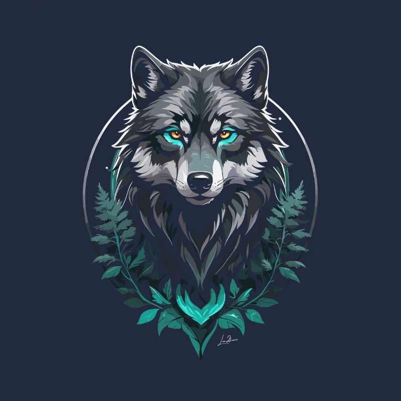 Wald Arktischer Wolf