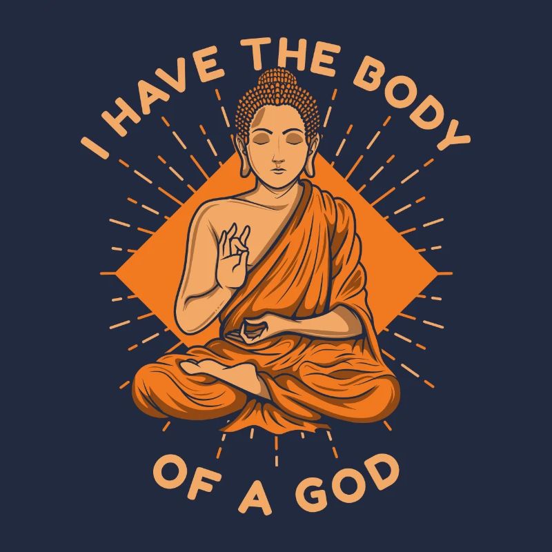 J’ai le corps d’une statue de symbole bouddhiste de Dieu