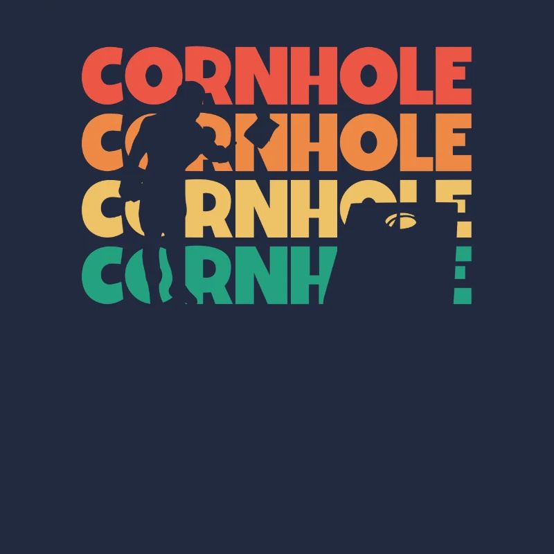 Cornhole Retro Text Plateau de jeu Sac de haricots Cornhole