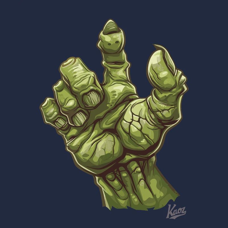 Massive grüne Ork- oder Oger-Monster-Hand