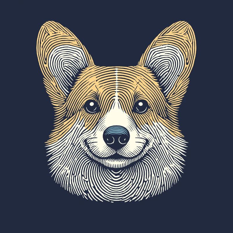 Empreinte digitale corgi