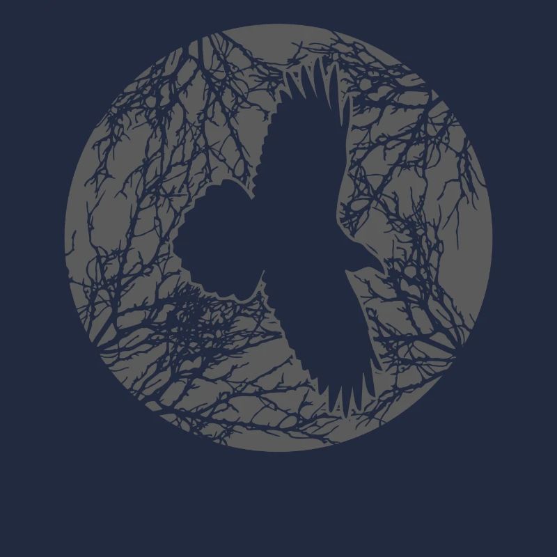 Raven Tree Ravens Crow Moon Crows