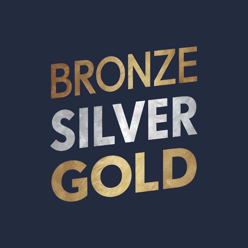 bronze silver gold