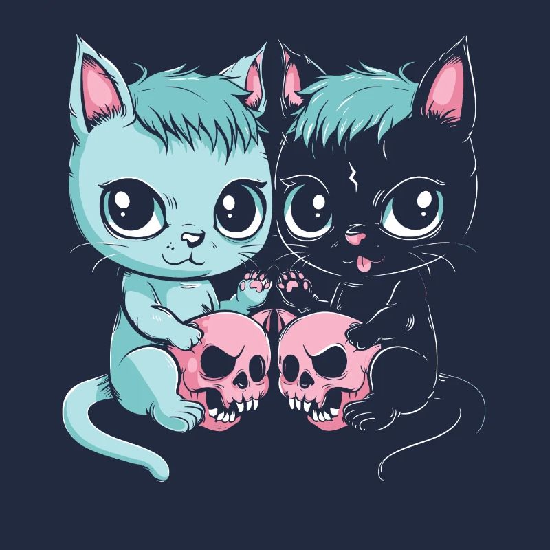 Kawaii Cat Pastel Goth Devilish