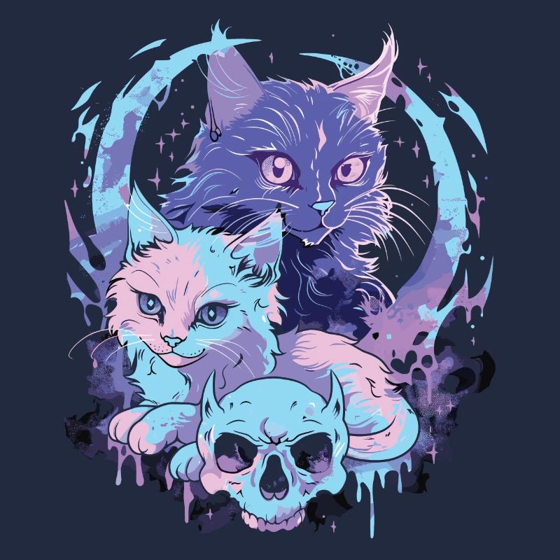 Kawaii Cat Pastel Goth Devilish