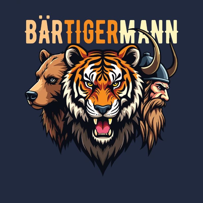 Bärtigermann Bär Tiger Mann Wikinger