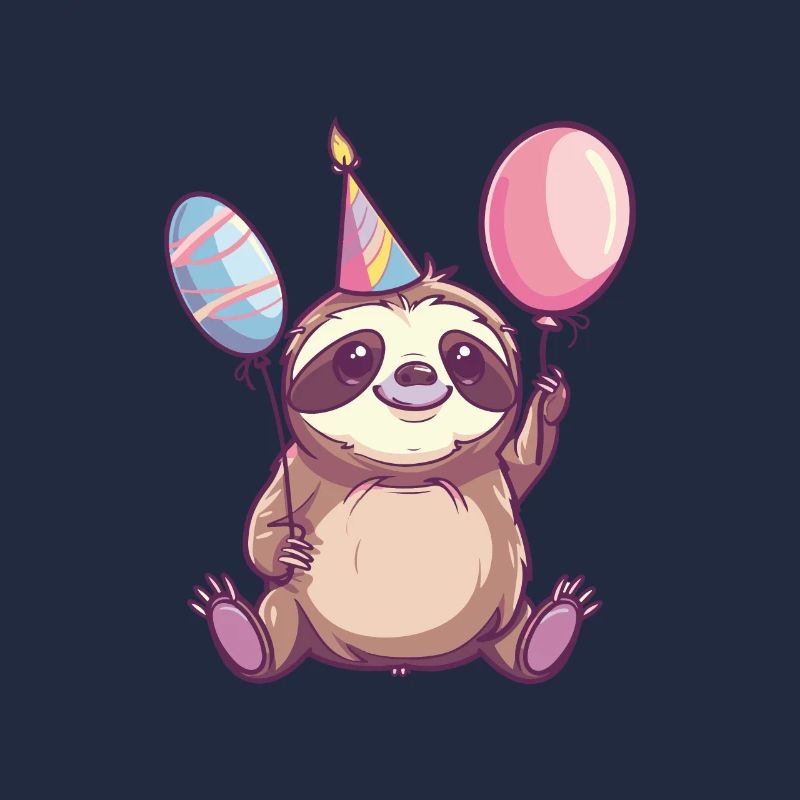 Sloth Birthday Comic Cute
