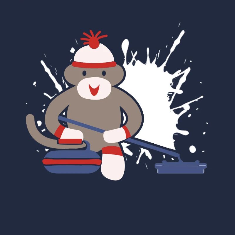 Sock Monkey Curling