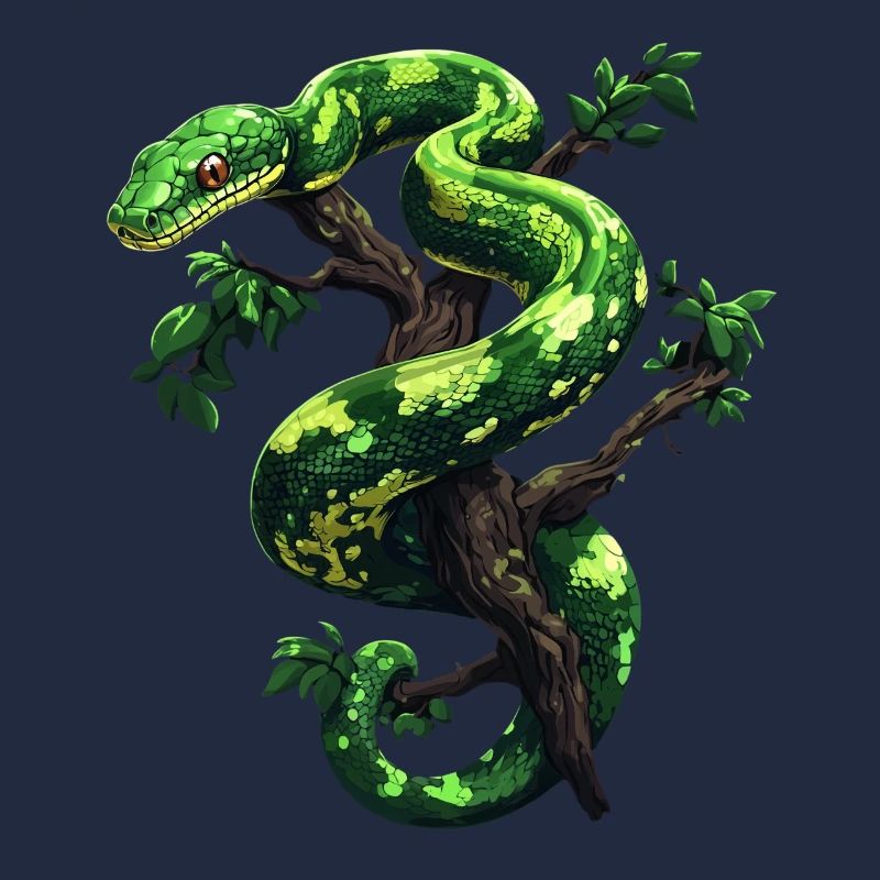 Green Tree Python Snakes Lover Terrarium