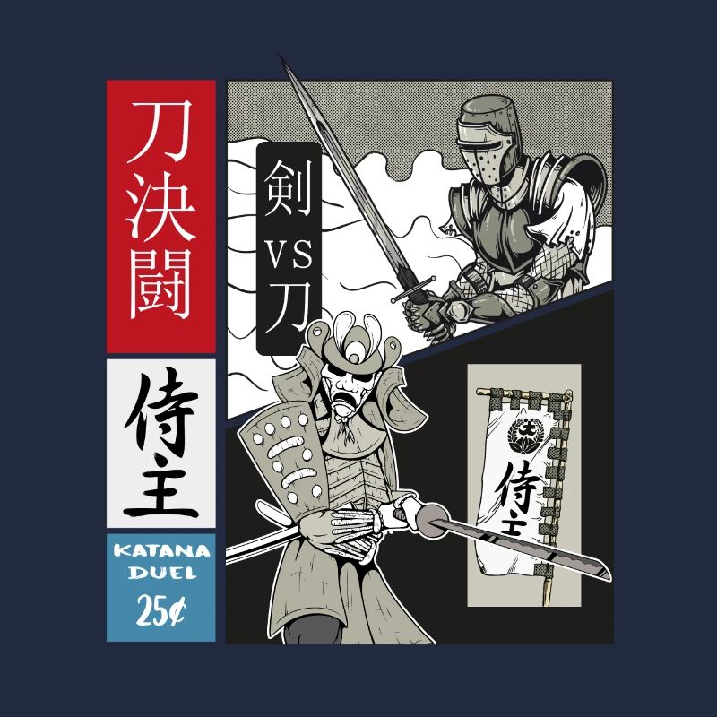 Samurai Duell Katana vs. schweres Schwert