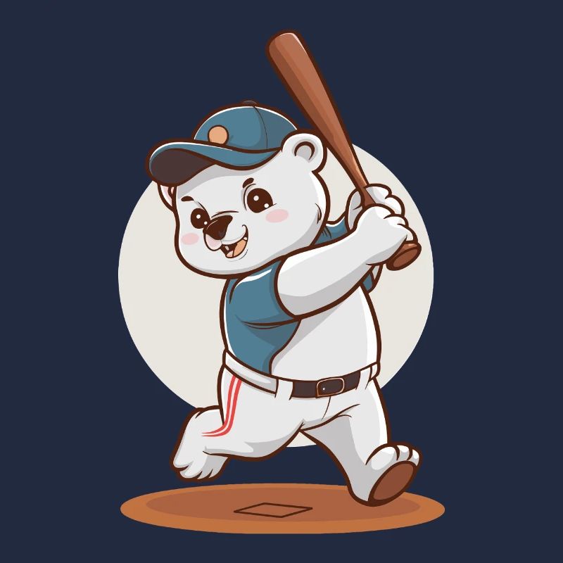 Cute Baseball Bear Drawing