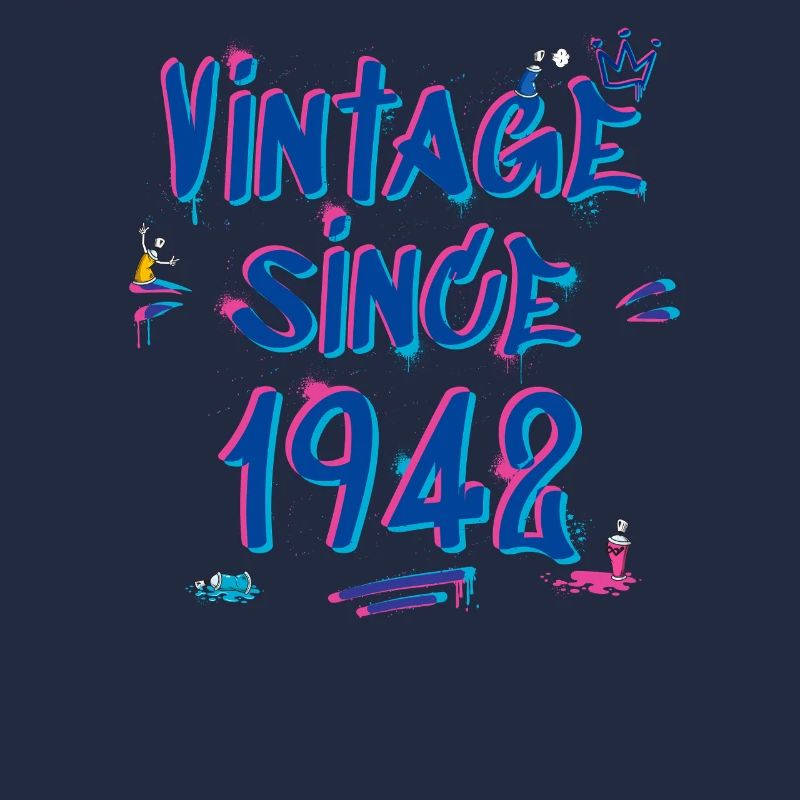 Vintage seit 1942 Graffiti Glitch 83. Geburtstag
