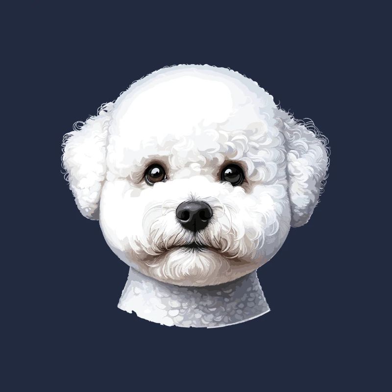 Visage de chien - Bichon Frisé