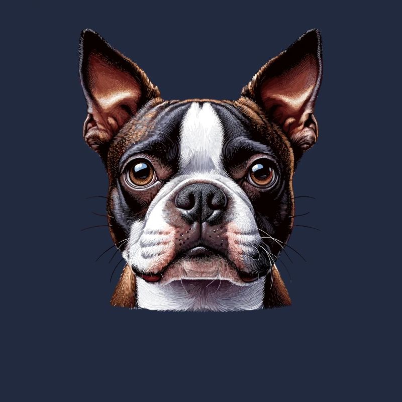 Visage de chien - Boston Terrier