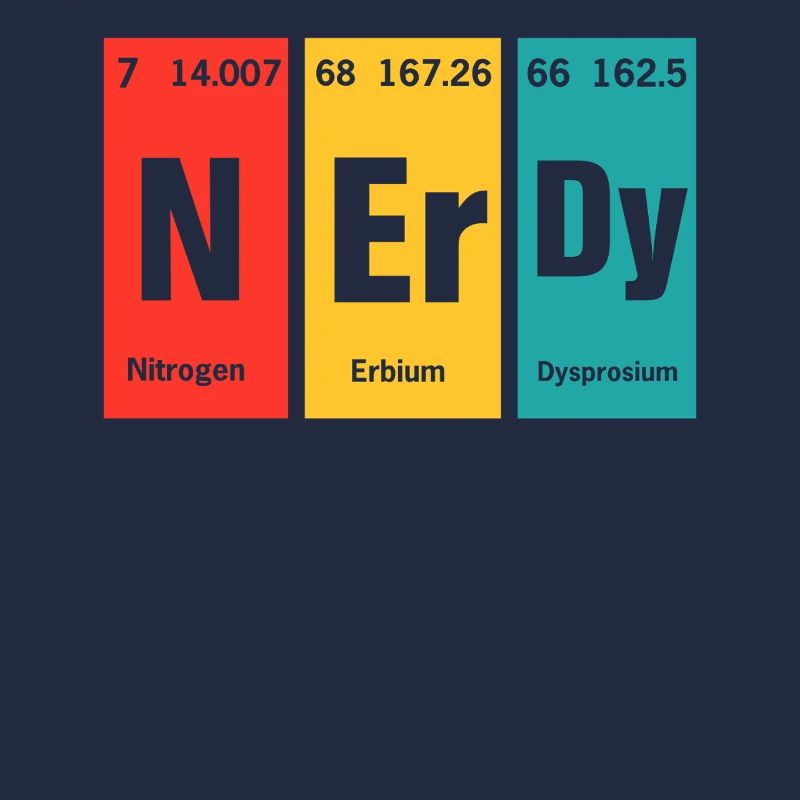 Nerdy Elements Nerd Scientifique Rétro Drôle
