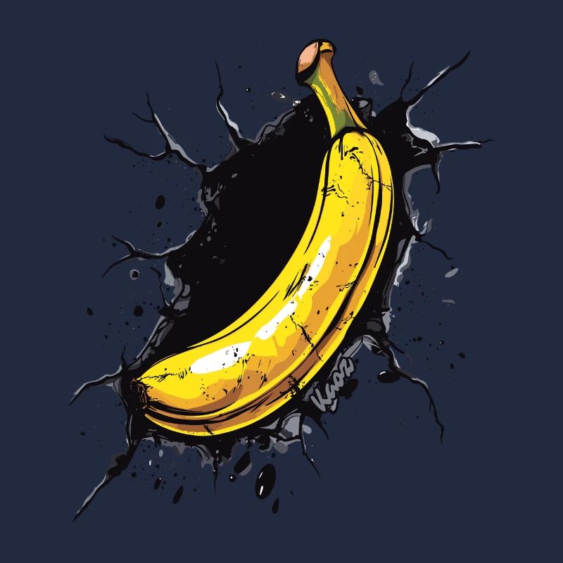 Banane bricht durch Wand