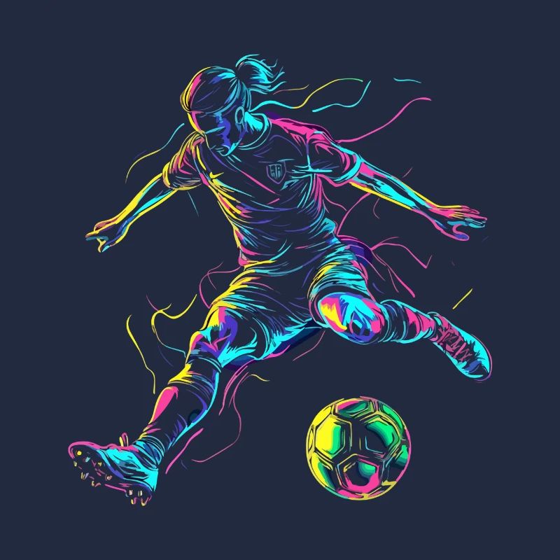 Farbexplosion Fußballer - Dynamisches Design