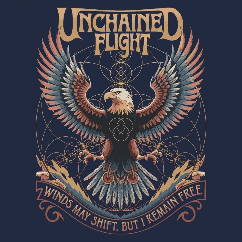 Unchained Flight - Eagle & Sacred Geometry