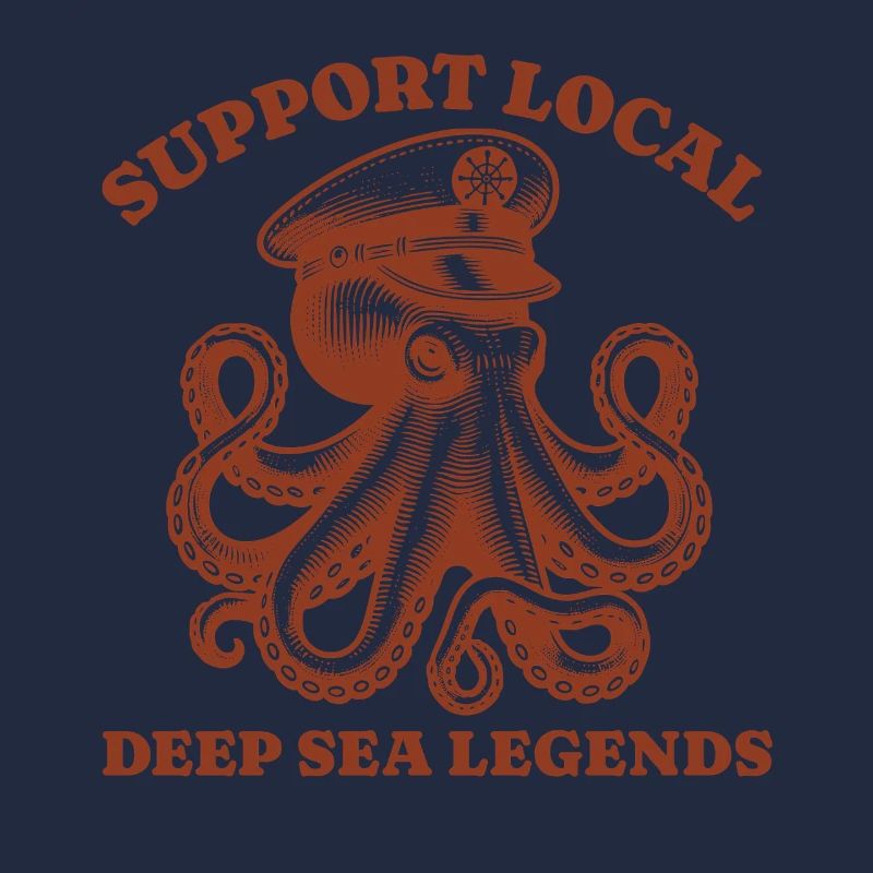 Support Local Deep Sea Legends Lustiges Octopus