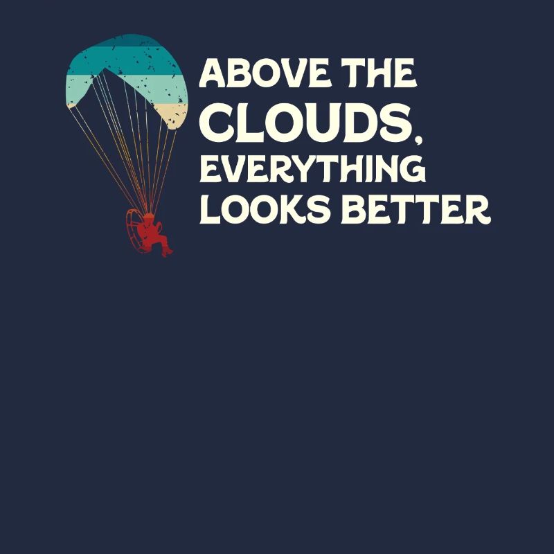 Au-dessus des nuages Passionné de paramoteur