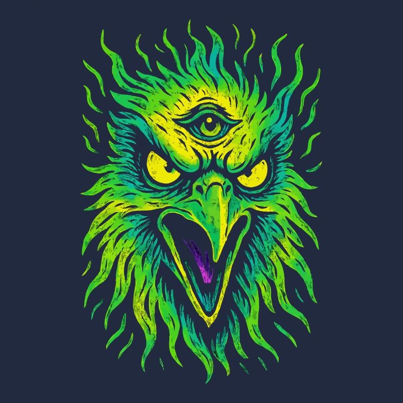 Psycho Bird avec troisième œil Neon Eagle