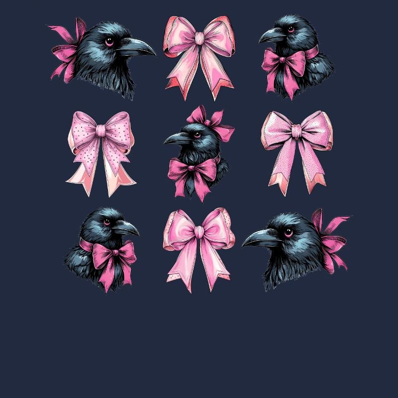 Coquette Bogen Rabe Krähe Vogel Mädchen Mama rosa