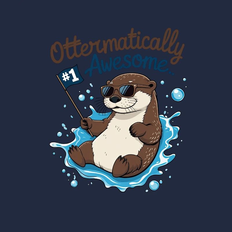 Cute Otter for Kids – Funny Birthday Design