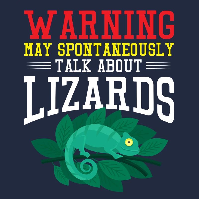 Fun Warning Lizard Talk Design