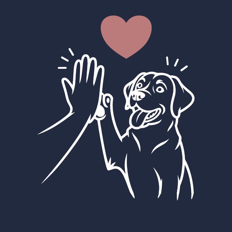 Labrador high five