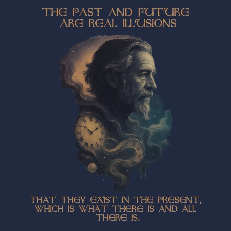 Alan Watts Time Quote Art