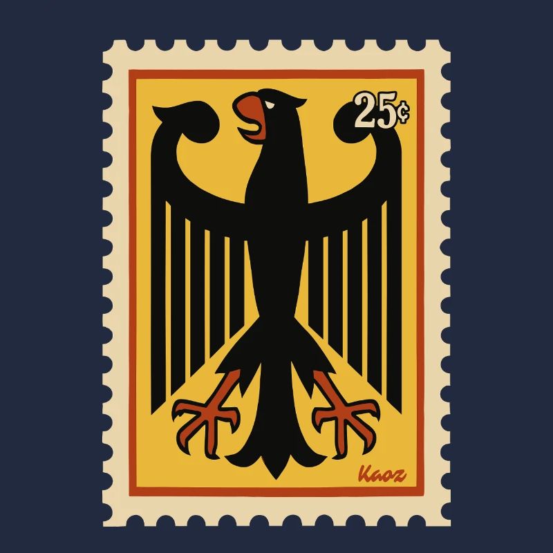 Graphic stamp with stylized eagle