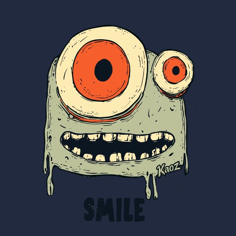 Monstre effrayant avec de grands yeux
