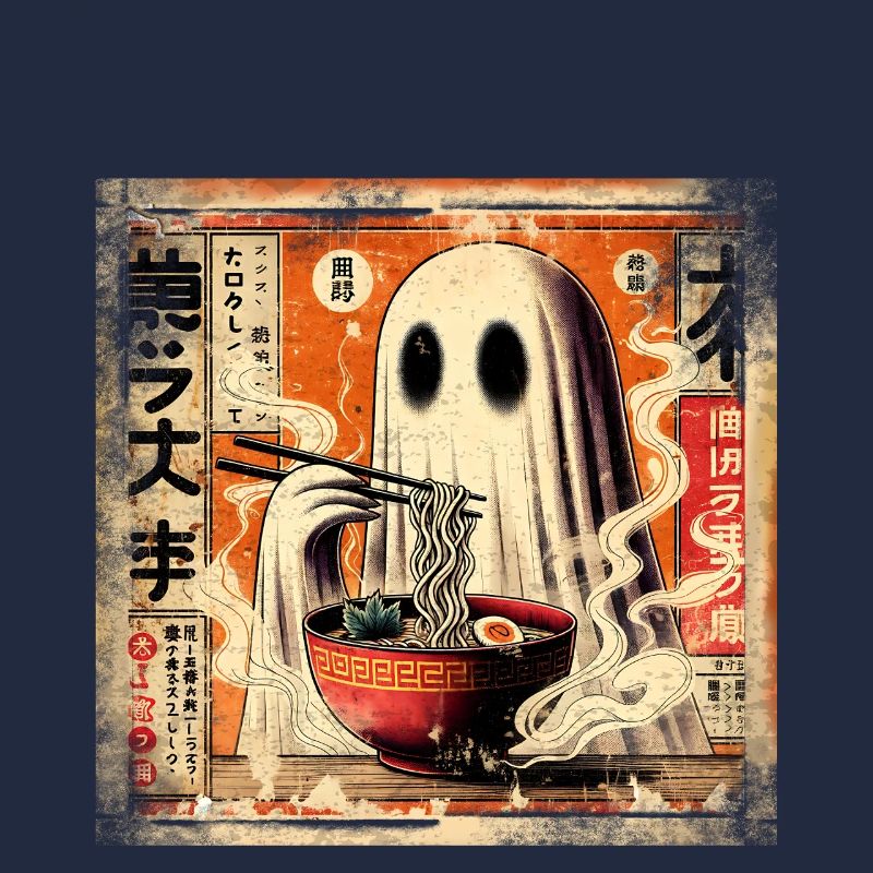 Ramen Ghost Grunge Style d’affiche