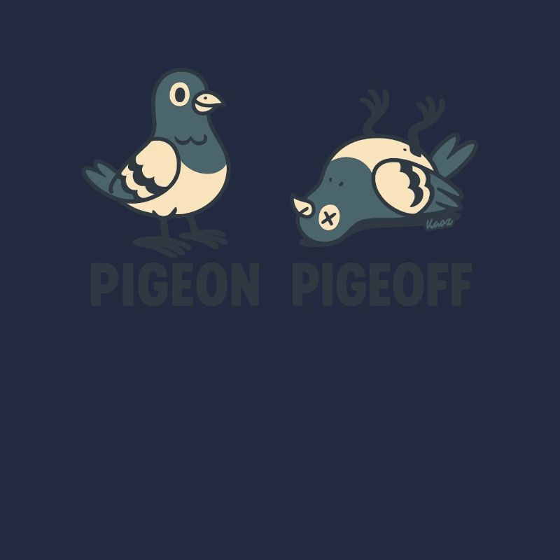 Pigeon debout et couché ON et OFF