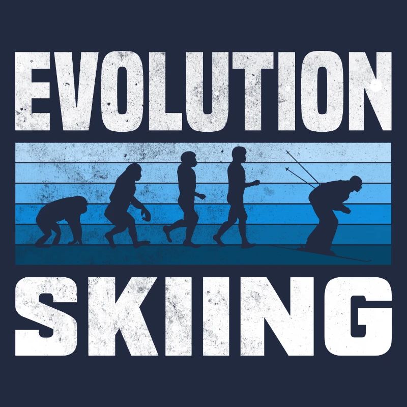 Skiing Evolution Vintag Winter Sport Ski