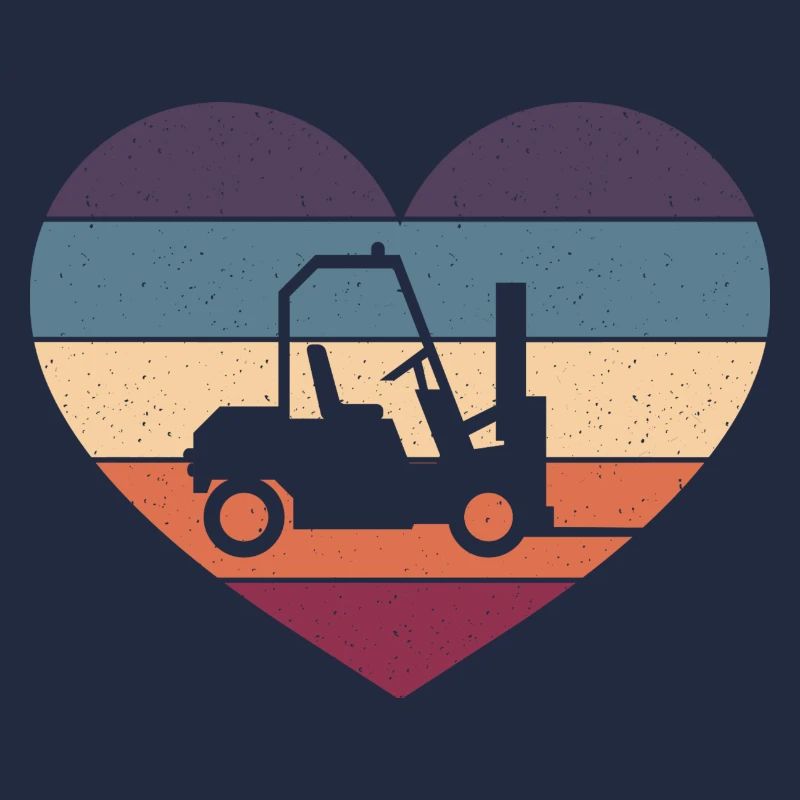 Retro Forklifter Forklift Driver Forklift Operator