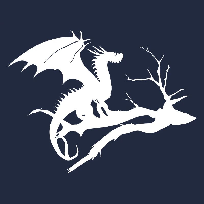 Dragon Design Silhouette Dead Tree