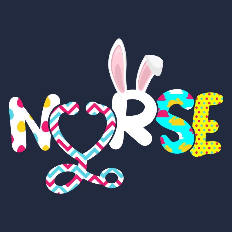 Infirmière Lapin Oreille Stéthoscope Joyeuses Pâques