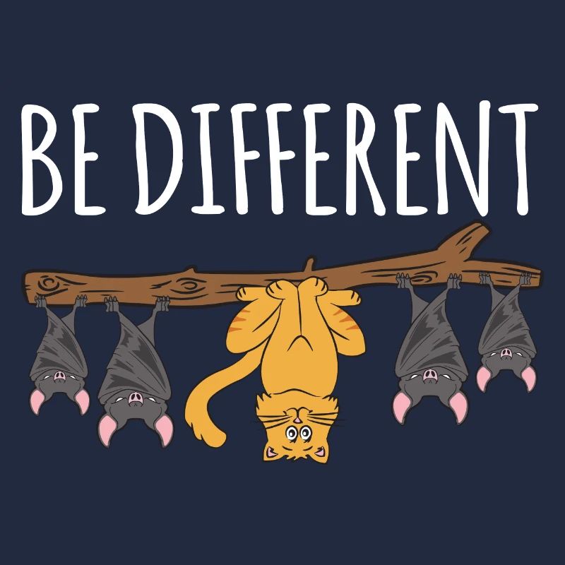 Soyez un chat différent avec des chauves-souris