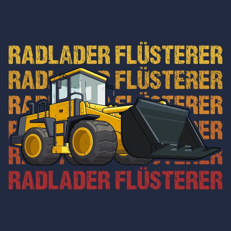 Radlader Flüsterer Retro Radladerfahrer