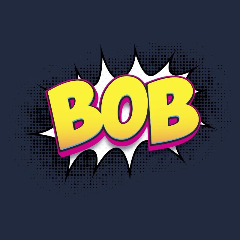 Bob Custom Name Comic Book Style Pop Art, Bob