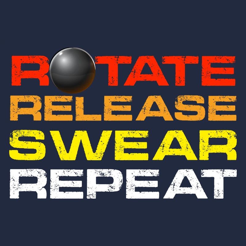 rotation, relâchement, jurer, répéter Conception pour un lancer de poids