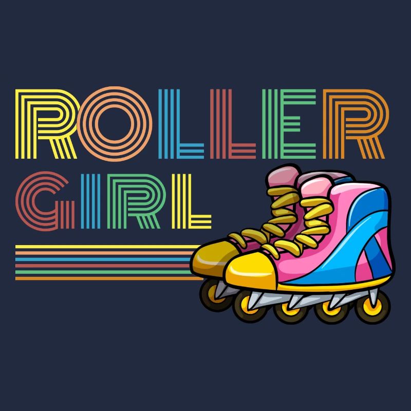 Retro Inline Skater Mädchen Rollschuh